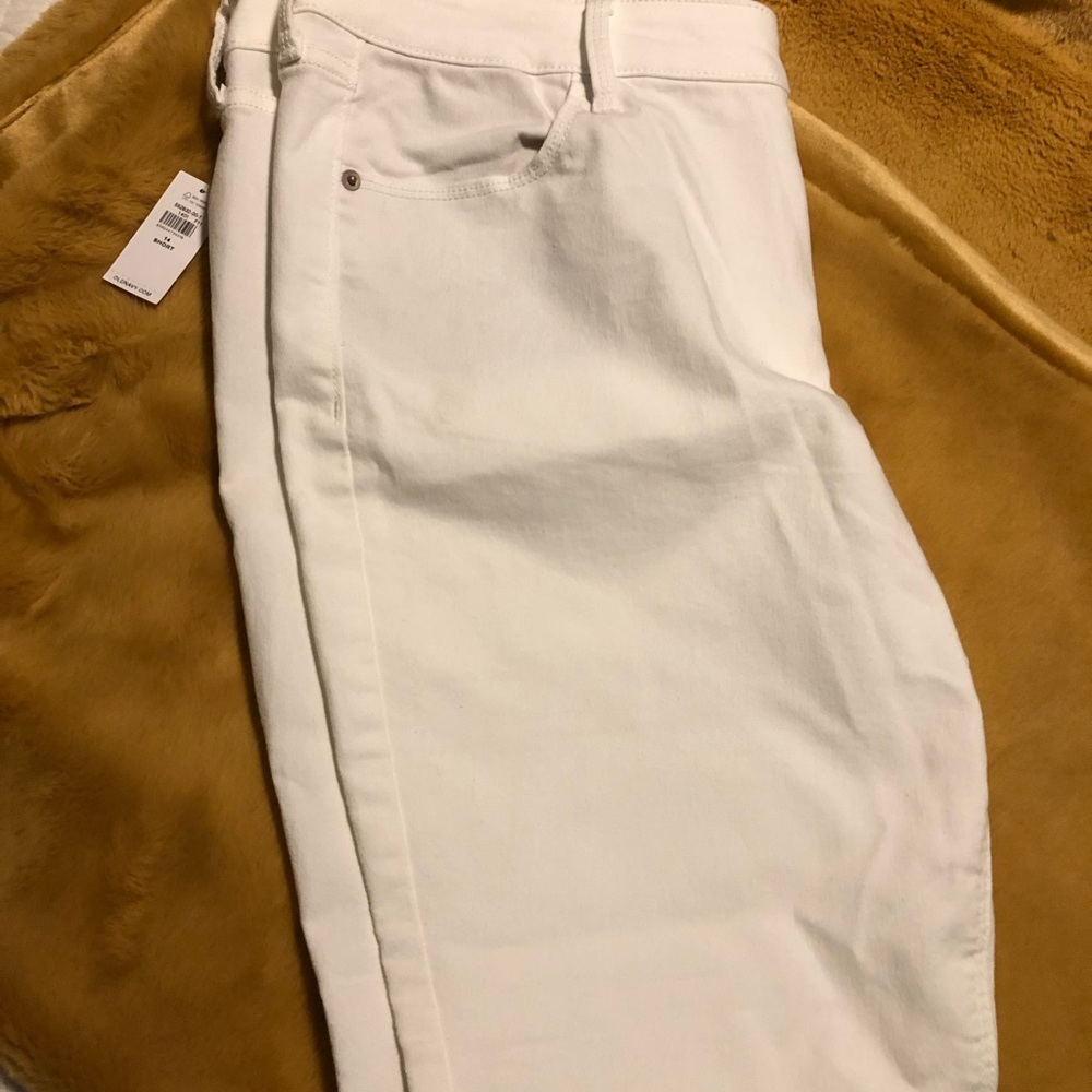 NWT Old Navy super skinny ankle mid rise jeans white 14 short